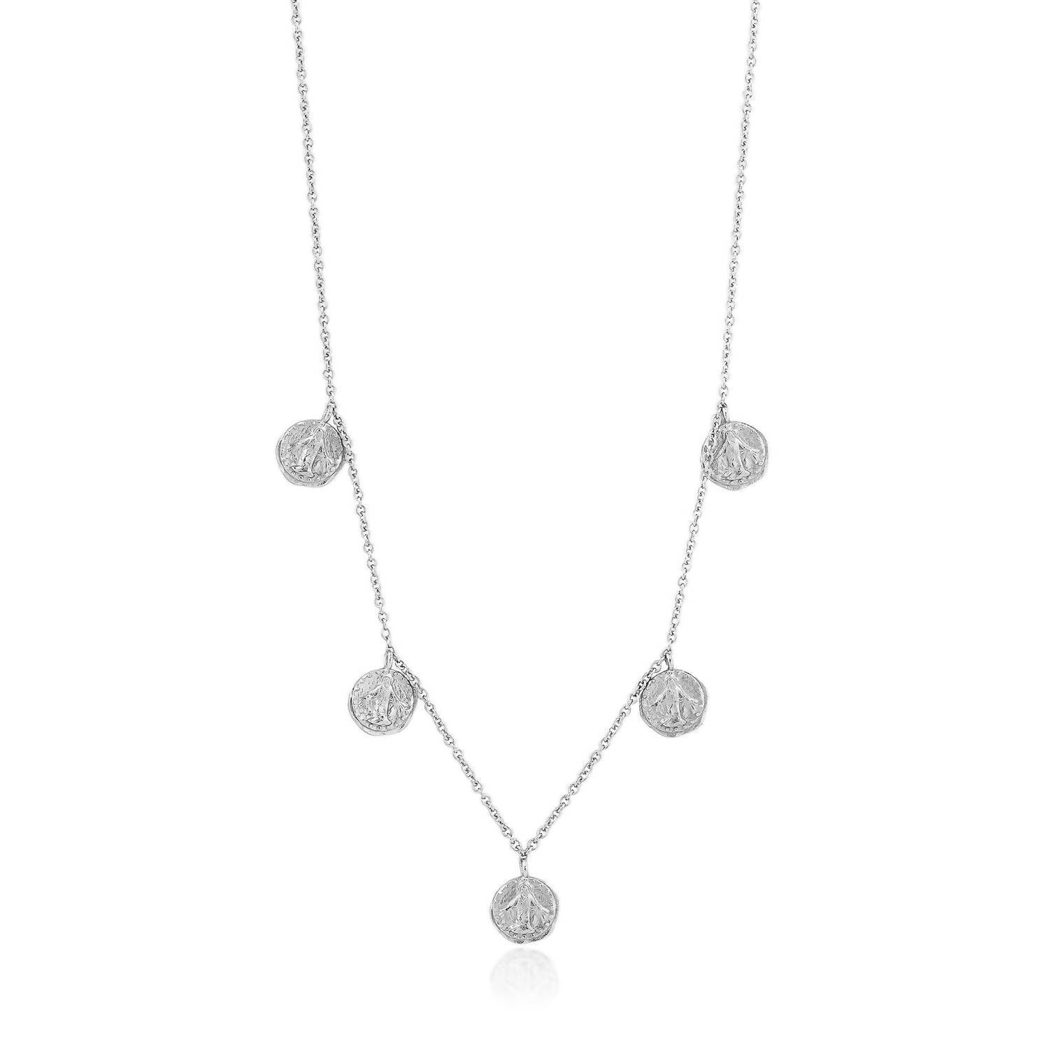 New Ania Haie Women's Short Bead Necklace With Coins In Silver